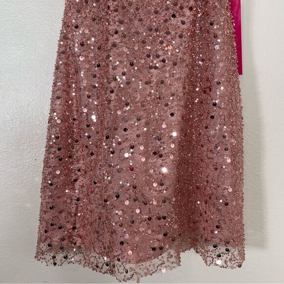 NWT GB Light Pink Sequin Homecoming Hoco Party Cocktail Dress Dillards Size 7 - Picture 3 of 9